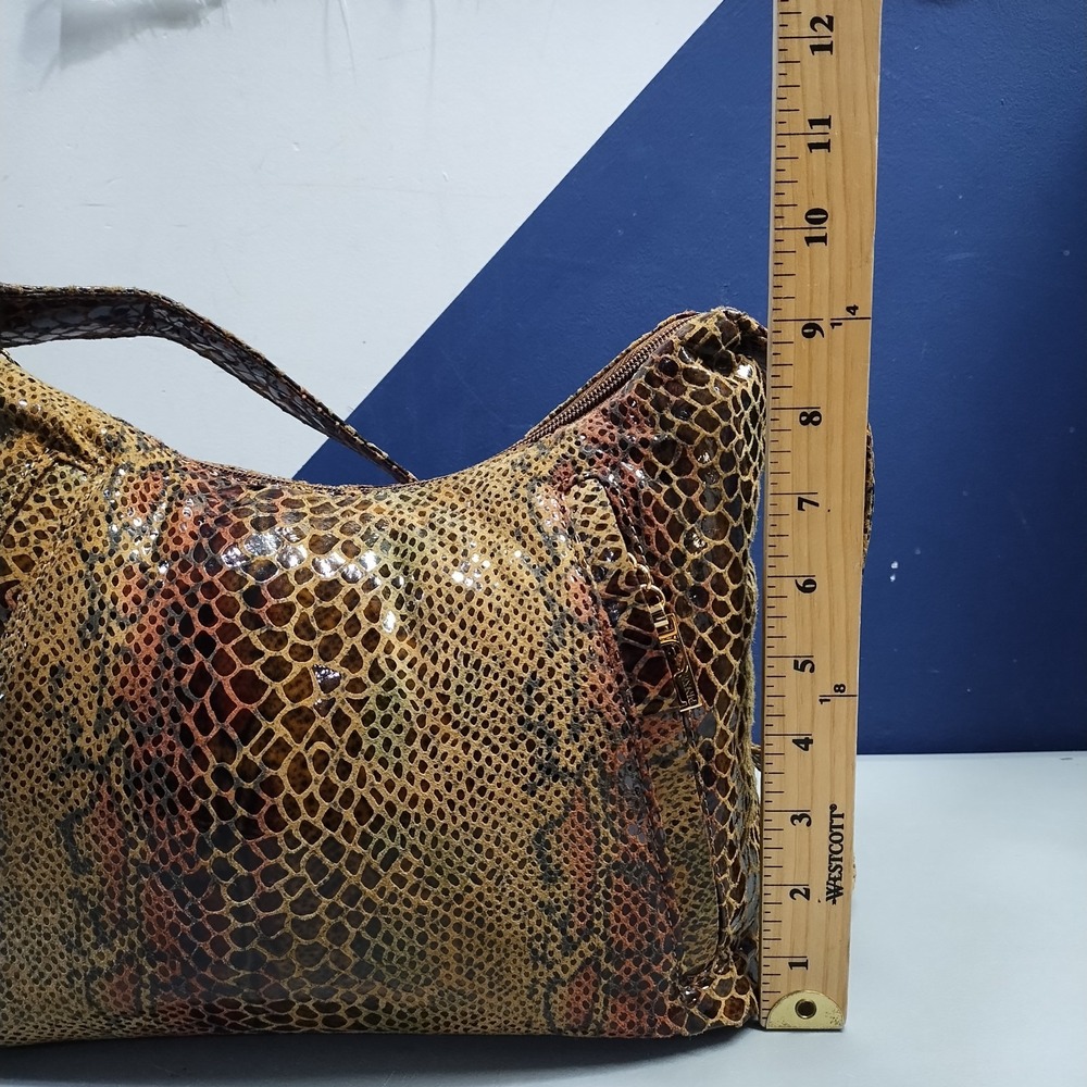 Bags By Pinky Hobo Bag Womens Multi Snakeskin Genuine Leather Shoulder Strap - Picture 10 of 12